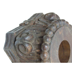 Świecznik z drewna egzotycznego Rzeźbiony XL